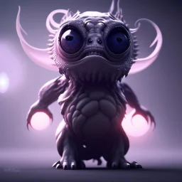 Cute fluid ink creature, big black eyes, unreal engine 5, 8k resolution, photorealistic, ultra detailed