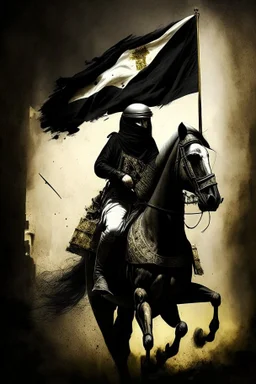 Al Quds, Black flag, army on horse