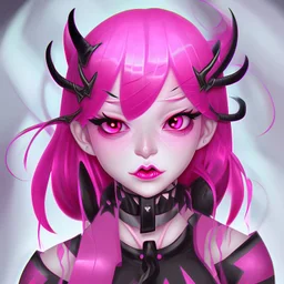 Girl demon pink