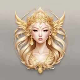 Design a simple, high-end jewelry brand logo that does not require a portrait. To appear SIV, try to use words to express it. The name is Xifu, which means Xifu, the goddess of the Asa tribe. The most beautiful thing about Sif is her blonde hair. Her golden hair is described in myth as dazzling, symbolizing the golden ears of wheat or the gold of the earth.