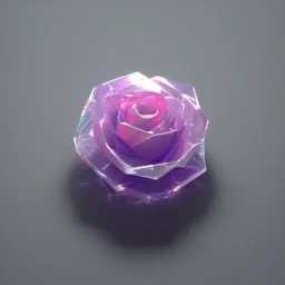 transparent multicolor crystal rose