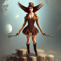 steampunk acrobat full-body