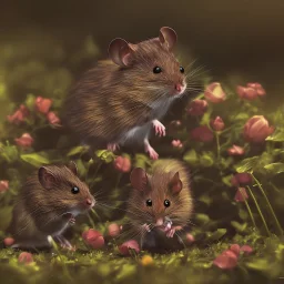  Field mouse, cartoon, dark, high definition, ultra 8 k,