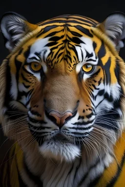 portrait of a tiger mixed with whale