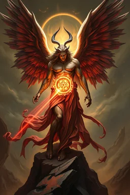 Samael the fallen angel, the angel of death, the avenger of sins and the seducer, warrior, demon prince, the bringer of light, who bears the Seal of Darkness,