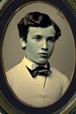 Extremely rich teen guy portrait 1850s
