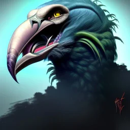 ultra detailed portrait of Vulture Villain , extremely detailed digital painting, extremely detailed face,crystal clear eyes, in the style of robert e howard and pablo oliveira and Ken Kelley and Keith Parkinson ,mystical colors,perfectly centered image, perfect composition, rim light, beautiful lighting,8k, stunning scene, raytracing