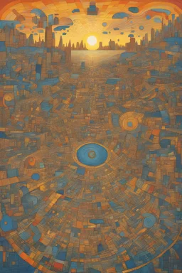 Map of oz Seize the means of computation and free AI; Abstract; Hundertwasser; Golden Hour