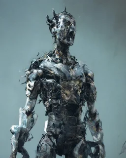 horror, swarming mechanical robotic insects, screaming mannequin, pain, decay