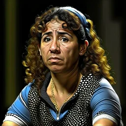 Create a highly realistic 3D scene. An imaginatively detailed rendering of To play الويبDiego Armando Maradona transforming her into a woman with the same specifications as the attached image. The method of transforming the painting in full detail. A comedic and funny touch. Ultra wide angle. Extremely realistic fine details. Highly realistic detailed display. Great full presentation and amazing drawing style. Transfer the full detailed drawing of the image at a wide and precise angle. Inspiri