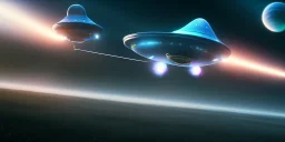 extra-terrestrial, 8K, photo realistic, highly detailed, lught ufo, light colors