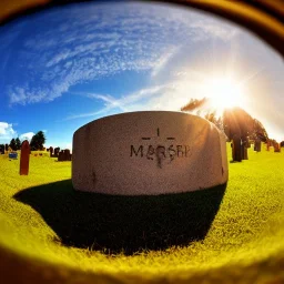 A pet cemetary , masterpiece, god lights,god rays,cianoscuro light,tilt shift,lens flare, anamorphic and spherical lens,fisheye 4mm focus , 4k 3D,