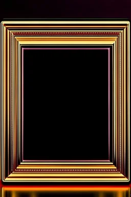 rectangular gold delicate art deco picture frame