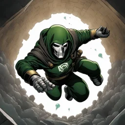 dr doom skydiving down into a pit