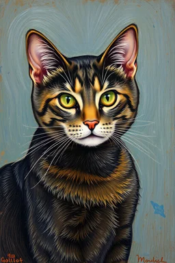 Portrait of a cat by Van Gogh