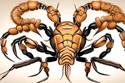 Detailed, illustration, realistic, symmetrical, scorpion, realistic.