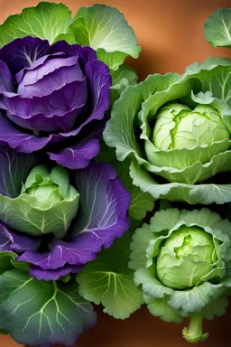 a type of herbaceous plants of the Cabbage genus of the Cabbage family or Cruciferous on a white background