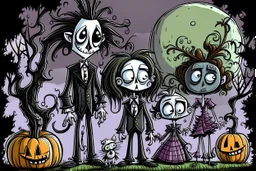 Halloween Tim Burton style in color