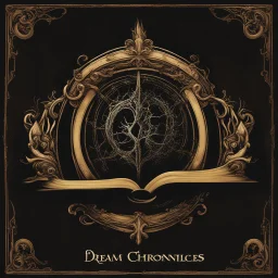 Fantasy style logo: Dream Chronicles On the logo you can see the book