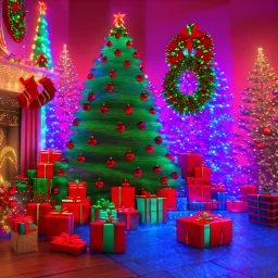 christmas ambience, african, kente, kente ribbon, kente boxes, clothing, african patterns, thread, embroidery, cinema 4d render, high detail