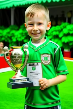make a winner diploma of the football cup with the name Milo Cup