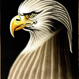 drawing of eagle rembrant style