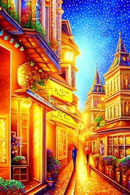 patisserie, brilho de brilho, intricado, detalhes e texturas exquisitas, pintura altamente detalhada, digital, artestação, arte, conceito de arte, foco afiado, fundo da natureza, ilustração, 8k, por estabilidade ai, nvidia