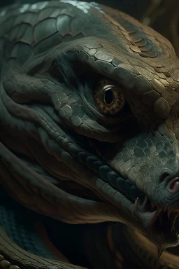 Bosch nightmares painting style Title: a small snake face ,insanely detailed octane render trending on artstation, 8k artistic photography, photorealistic concept art, soft natural volumetric cinematic perfect light, chiaroscuro, award-winning photograph, masterpiece, oil on canvas, Raphael, Caravaggio, Greg Rutkowski, people, beksinski, Giger