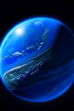 Earth look like planet with blue water