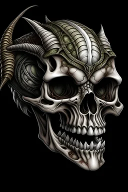 dragon skull, detailed logo, 3-dimensional, forward facing