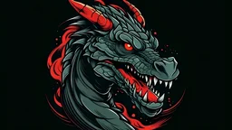 dragon sick of it all, hardcore band, vector style 4k