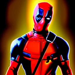 ultra detailed fullbody portrait of Deadpool, extremely detailed digital painting, intrincate, extremely detailed face,crystal clear Big Glowing eyes, mystical colors , perfectly centered image, perfect composition, rim light,extremely sharp detail, finely tuned detail, beautiful lighting, 8k, stunning scene, raytracing, in the style of robert e howard and pablo oliveira and Ken Kelley and Ohrai Noriyoshi and Simon Bisley