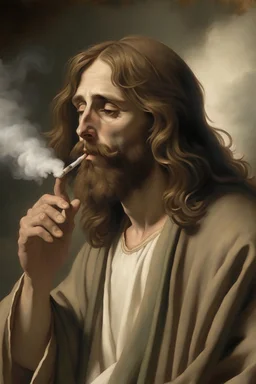 Jesus smoking