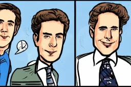 Sebastian Kurz und Karl Nehammer. Comic style