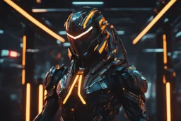 Cyber Machine in 4k realistic cg artstyle, ninja them, neon details, full body, apocalypse, intricate details, highly detailed, high details, detailed portrait, masterpiece,ultra detailed,best quality