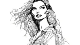 Drawing sketches Supermodel
