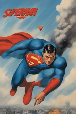 Create a movie poster for the 1939 movie "SUPERMAN," Starring Hank Cavall, Faster than a speeding bullet, more powerful than a locomotive, able to leap tall buildings in a single bound. Look up in the sky! It's a bird! It's a plane! It's THE SUPER-MAN, 4k, 8k, 16k, 32k, 100k UHD, Ultra-high resolution, photorealistic, 1080p, 4k, 8k, 16k, 32k, 100k UHD, Ultra-high resolution, photorealistic, 1080p, (matte skin:1.5), (extremely detailed face:1.5), (realistic human hair:1.5),