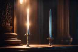 A magical sword, aura, magical, ancient, powerful, mysterious, art by Alexis Minaux, Cinematic lighting, Volumetric lighting, Epic composition, Photorealism, Bokeh blur, Very high detail, Sony Alpha α7, ISO1900, Character design, Unreal Engine, Octane render, HDR, Subsurface scattering