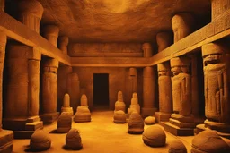 Tombs of kings of ancient civilization, many golden objects. pomp A huge splendor is the ancient Tomb of Kings in the depths of the earthTemple of the goddess Venus, where Amazon women guard the magnificent huge hall, some armed.