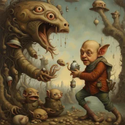 Twas brillig, and the slithy toves Did gyre and gimble in the wabe; All mimsy were the borogoves, And the mome raths outgrabe.highly detailed oil on canvas masterpiece beautiful award winning Unreal Engine very cute Jacek Yerka acrylic art Jean-Baptiste Monge Surrealism Daniel Merriam naoto hattori Catrin Welz-Stein Esao Andrews Ray Caesar Gabriel Pacheco Bridget Bate Tichenor yippy-ty-o-ty-ay The Strangeness of Thomas :-) Anna Zinkeisen