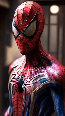 spiderman become UPIN, ultra realistic, 4k, ultra detail, full body, full picture