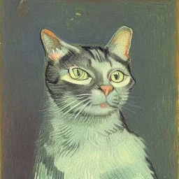 Portrait of a cat by Van Gogh