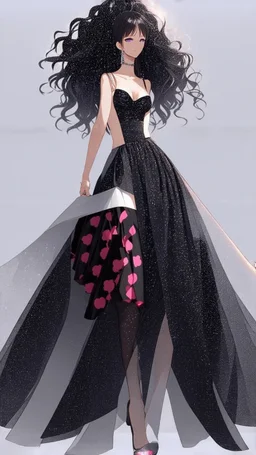 lady in fashion clothing anime sureal
