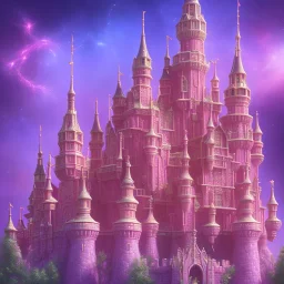 luminous pink castle