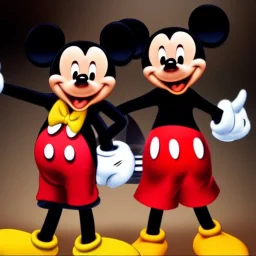 wix of mickey mouse and strumpf