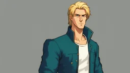 George is estimated to be 28 years of age (as of Broken Sword 4). His trademark appearance consists of blond hair, cut short in the back but left long in the front, as well as jeans with incredibly deep pockets and a blue-green jacket over a white t-shirt.