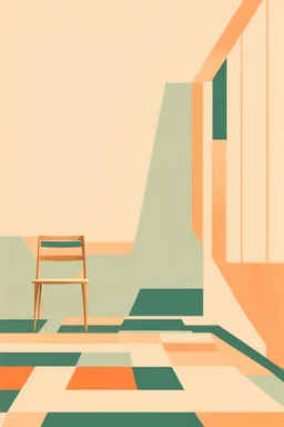 Minimalist picture, imitation of retro oil paint, psychotherapeutic theme, soft lines