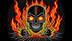 Logo émission radio hardrock firestarter terminator Black sabbath