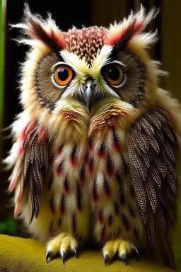 Moth / owl hybrid. Hairy.