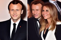 Emanuel Macron pregnant is flirting with johnny hallyday